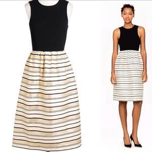 J. Crew Gold & Black Cocktail Dress